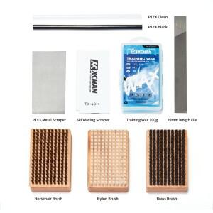 스키 스노우보드 왁싱  튜닝  브러시 키트 나일론 황동 말머리 금속 스크레이퍼 왁스 PTEX 플랫 Fi