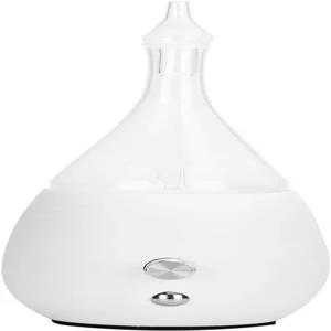 리치 에센셜 오일 디퓨저 조용한 작은 아로마테라피 7가지 색상 조명 조절 가능한 우드 그레인 베이스로 홈