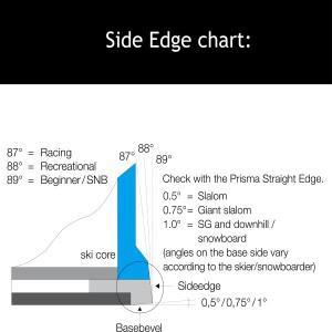스키 스노우보드 사이드 베벨 파일 가이드 엣지 튜너 도구 멀티 앵글 87 88 89 90 포함
