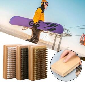 스키 보드 브러시 왁싱 싱글 더블 스노우 왁스 유지  도구 빗질