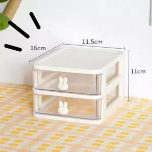 (원모어) 토끼모양 서랍함 탁상용 2단 수납정리 TIB5+1Kdu