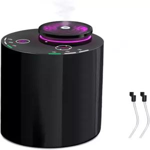 워터리스 에센셜 오일 디퓨저 - 가정 자동차 및 여행용 무선 휴대용 아로마테라피 향 타이머 무드등으로