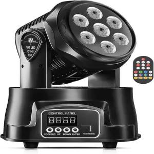 U King 무빙 헤드 라이트 RGBW LED 스테이지 조명 효과 7x10W 워시 by DMX 및 전문 스포트라이트가 포함된