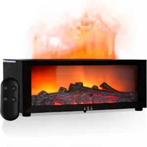 벽난로 디퓨저 에센셜 오일용 7가지 색상 불꽃 리모컨이 있는 파이어 아로마 가정 침실 사무실 요가용 에어