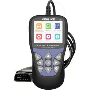 OBD2 스캐너 진단 도구, VEHLIVE V860 자동차 코드 리더기, 체크 엔진 라이트용, 리셋, I /M 준비, 배터리 테스터, 라이브 데이터, CAN 스캔 1996년 이후 모든 OBDII 차량용