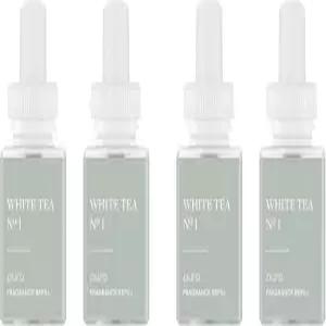 푸라 스마트 홈 에어 디퓨저 향 - 리필 가정 사무실 및 아파트 리필당 최대 120시간의 프리미엄 4팩 화이트