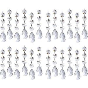 30팩 크리스마스 장식품 크리스탈 트리 장식, 센터피스용 아크릴 투명 걸이용 크리스탈, 티어드롭 샹들리에 가랜드 비즈, 크리스마스, 웨딩 파티 홈 데코용