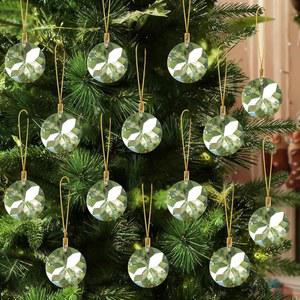 Betylifoy 24피스 크리스탈 볼 장식 3cm(1.2인치) 무지갯빛 햇빛 캐처 벽걸이 샹들리에 장식품 미니 라운드 프리즘 플라워 무지개 메이커 펜던트 창문 홈 트리 웨딩 정원 장식용