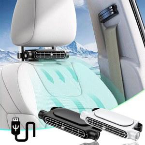 카시트선풍기 USB 카시트 선풍기 3 속도 조절 가능 강력한 앞뒷좌석 냉각 자동차 인테리어 헤드레스트 빠른 방열