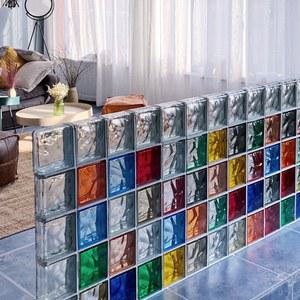 칸막이 장식용 사각 벽돌 유리 스크린 분할기 사무실 호텔 인치 19cm