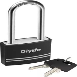 DIYife [업그레이드 버전] 알루미늄 자물쇠 열쇠 포함 - 학교 체육관 사물함 사무실 울타리 실외 및 실내용