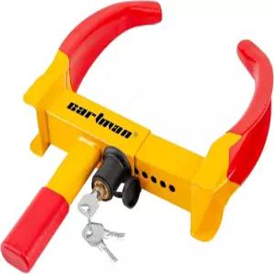 카트맨 헤비 듀티 트레일러 잠금 휠 클램프 범용 타이어 SUV 보트 ATV 오토바이 골프 카트용 방지 조정