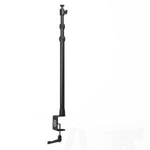 Elgato Master Mount L - 최대 125cm /49인치 및 0.6cm(1 /4인치) 스레드까지 확장 가능한 폴이 있는 프리미엄 데스크 클램프, 조명, 카메라 마이크를 장착, 스트리밍, 회의 스튜디오에 적합