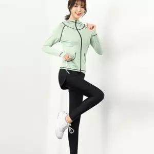 예쁜핏 여성 빅사이즈 트레이닝복 헬스복 후드집업 레깅스 브라탑 반바지 반팔 5종 1세트