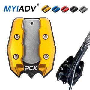 스윙보조 혼다 PCX160 PCX 160 오토바이 알루미늄 사이드 스탠드 확대기 패드 지원 플레이트 확장 액세서리