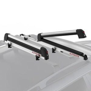 Alpinista 슬라이딩 익스텐션이 있는 자동차 루프용 스키 및 스노보드 랙, 루프 페어 5쌍 또는 4개, 알루미늄, 사각형 /직사각형 / 바용 범용