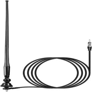 SAUTO 해양 라디오 안테나 16인치 방수 유연 고무 보트 AM FM 스테레오 교체용 마스트 카 트럭 RV 모터홈