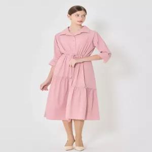 [(OZOC)] 허리스트링 언발 티어드 원피스 (택가격 162000원)