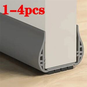 문풍지 브러시가 있는 문짝 하단 도장 스트립 PVC 방진 방음 스냅인 설치 간격 드래프트 스토퍼 웨더스트립 93cm 1 4