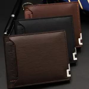 남성 고급 카드홀더 반지갑 아빠지갑 남자반지갑 지갑 브라운