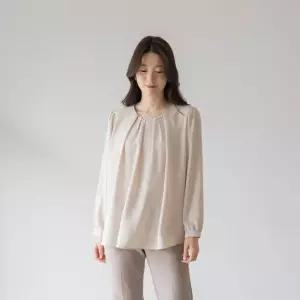 엄마옷 마담4060 진주목걸이블라우스 중년여성 데일리 -ZBL2602025-