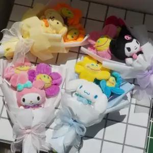 귀여운 산리오 인형 꽃다발 8종 (학예회 졸업식 발표회 유치원 어린이집 마이멜로디 폼폼푸린 시나몬롤) S