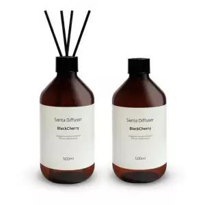 산타 대용량 실내 거실 화장실 방향제 디퓨저 블랙체리향 500ml 2개