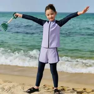 매장정품 ARENA 아레나 여아동 비치세트 서클 집업 래쉬가드 세트 (A5BG1GS07LAV) 1107586