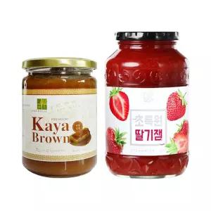 카야잼 브라운 400g 초록원 딸기잼 1kg 베이킹 디저트 초코 카페 재료 제과점