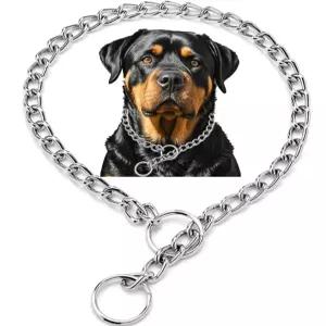 소형견용 슬립 P 초크 체인 칼라 실버 메탈 트레이닝 목걸이 링크 마팅게일 XS 소형 중형견용 강아지 XXS