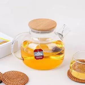 투명 내열유리 티포트 1000ml 1P 직화 찻주전자 티팟 유리포트