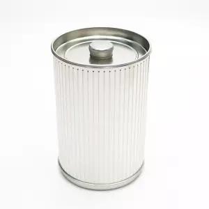 BETTHAJ 뚜껑포함 베타이 차통 틴케이스 쿠키 커피 보관통 실버 1.3L