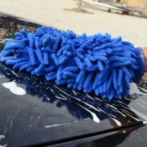 차량용 극세사 청소 장갑 자동차 극세사 세차 장갑 미트 먼지