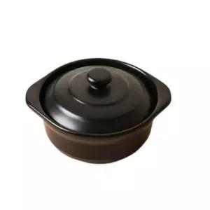 깊은도기와뚜껑세트700ml  직화그릇 뚝배기 사골그릇 사골 곰탕 직화그릇 도자기 냄비 후라이팬