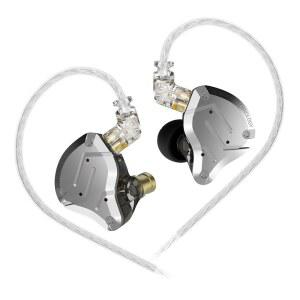 [미국배송] 이어 모니터의 KZ ZS10 프로 IEM 이어버드 헤드폰 4BA 및 1DD 드라이버가 장착된 게이밍 이어버드 분리형 0.75MM 2핀 6N OFC 케이블로 업그레이드된 HIFI 이어폰(블랙 노 마이크)