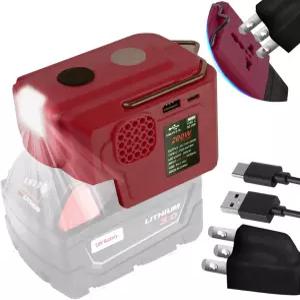 장인용 20V 배터리용 200W 파워 인버터(USB 1형 C DC 20V~AC 110V 배터리 인버터 1개 포함). 휴대폰 태블릿