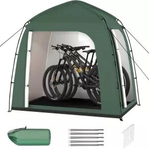 자전거 보관 텐트 2-3인용 야외 방수 오토바이 정원 도구를 위한 210D 옥스포드 PU4000이 있는 창고