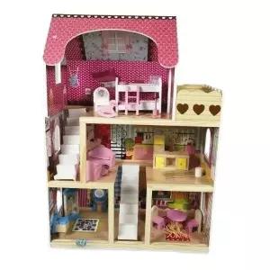 인형놀이집 하우스 3층 원목 선물 미니어처 생일 장난감 세트 인형놀이 나무집 돌하우스