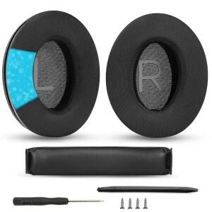 [미국배송] 윤이이 Q45 쿨링 젤 이어 패드 보스 Q35 QC45 헤드폰 교체 쿠션 헤드밴드 스 실크 원단 고밀도 노이즈 메모리 폼 두께 추가