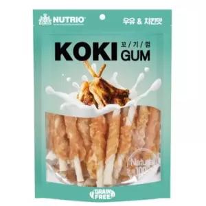 꼬기껌 뉴트리오 치킨 우유껌 18개입 연골 스틱 건조육 동결건조 츄르 치킨 저키 사료 강아지 비스켓
