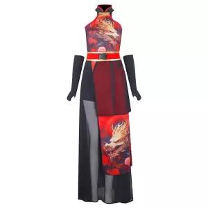 난타 공연복 장구 옷 단체 여자 블랙 드럼 레드 의상 댄스 퓨전 무대복 공연