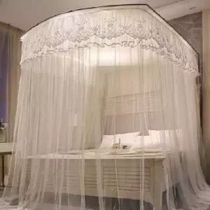 공주 침대 캐노피 장식 유아 모기장 북유럽 동굴텐트 케노피 만들기 텐트