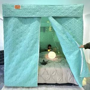 사각 난방텐트 방한텐트 싱글 암막 방풍 보온 모기장 침대 싱글퀸 사슴