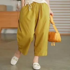 항아리바지 중년여성 여름배기팬츠 밴딩 냉장고바지 팬츠