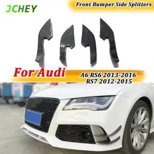 카본 앞 범퍼 사이드 스플리터 트림 스티커 아우디 A6 RS6 13-16 RS7 12-15