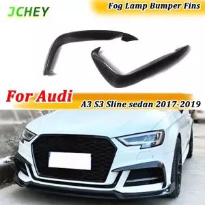 아우디 A3 S3 S라인 세단 17-19 카본 파이버 프론트 범퍼 안개등 핀 벤트 트림 장