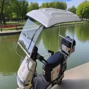 전기 스쿠터 캐노피 시야 우산 전기스쿠터 삼륜차 차양막 비막이 전동