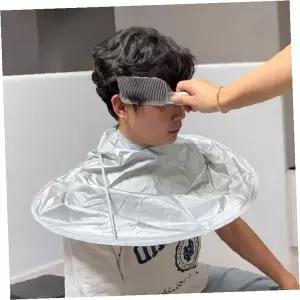 헤어 자르기 방수 케이프 목 어깨 보호 가정용 이발 도구 머리 손질 앞치마 투명