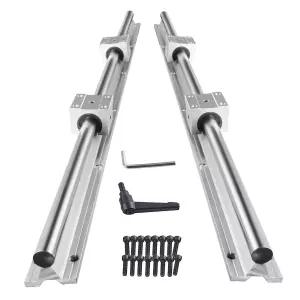 CNCMANS SBR20-800mm 리니어 레일 및 베어링 키트 SBR20 800mm 길이의 2개 완전 지지 샤프트 가이드 CNC