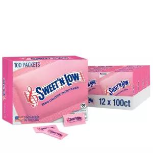 Sweet N 저칼로리 감미료 패킷 100 Ct 박스 12 팩 코셔 텐 프리 저혈당 지수 개별 차 및 커피